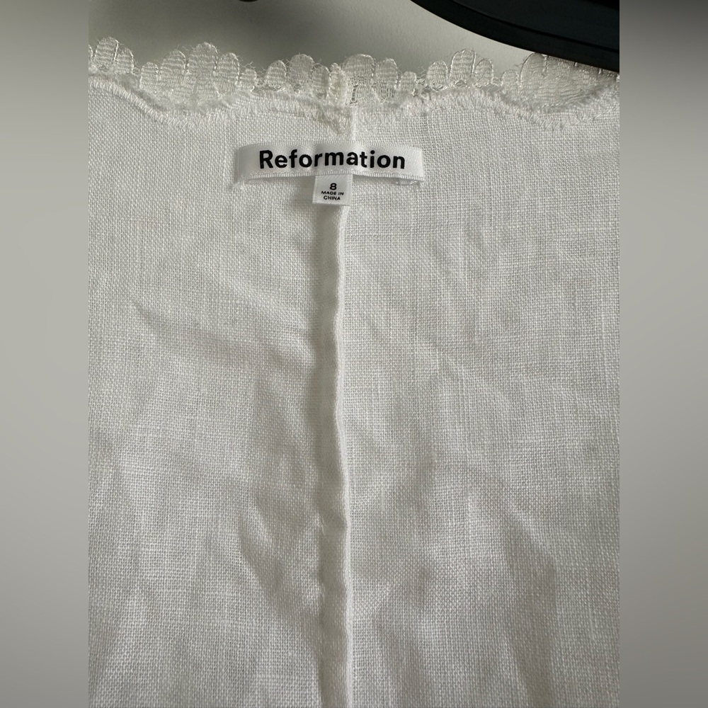 Reformation Annabelle Linen Top, Size 8 - Picture 2 of 7